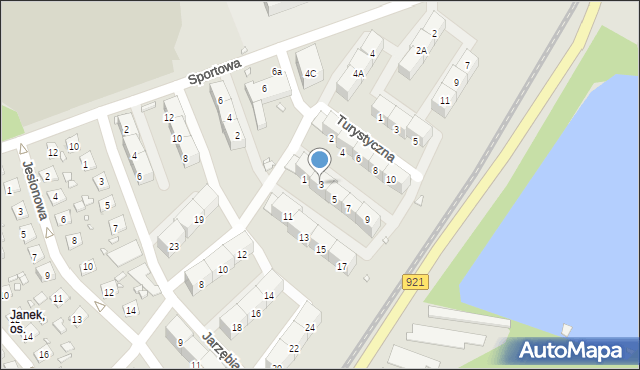 Zabrze, Grabowa, 3, mapa Zabrza