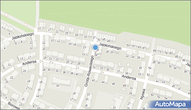 Zabrze, Grota-Roweckiego Stefana, gen., 24, mapa Zabrza