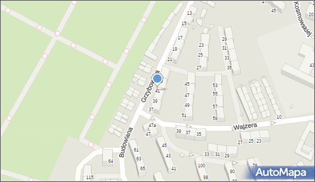 Zabrze, Grzybowska, 41, mapa Zabrza