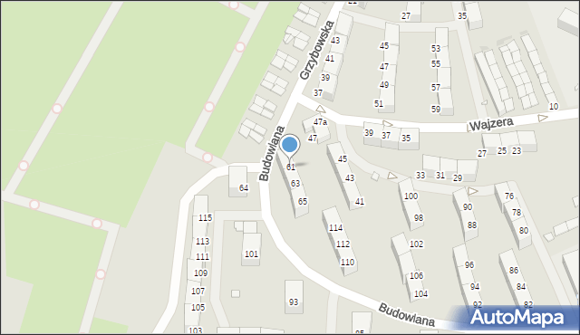 Zabrze, Grzybowska, 61, mapa Zabrza