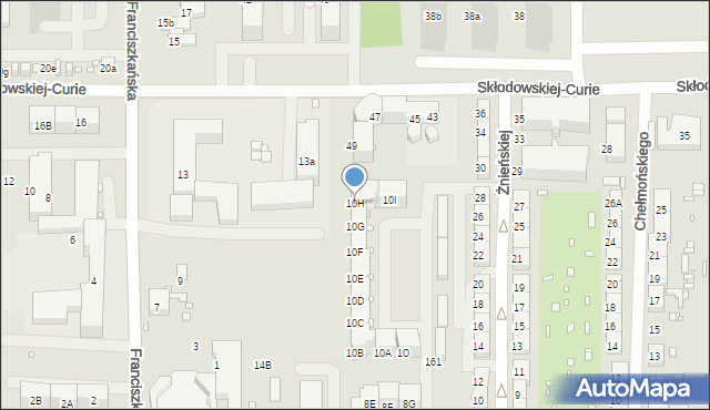 Zabrze, Grunwaldzka, 10H, mapa Zabrza