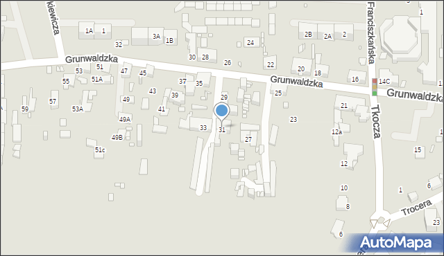 Zabrze, Grunwaldzka, 31, mapa Zabrza