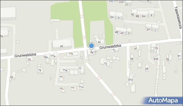 Zabrze, Grunwaldzka, 75, mapa Zabrza
