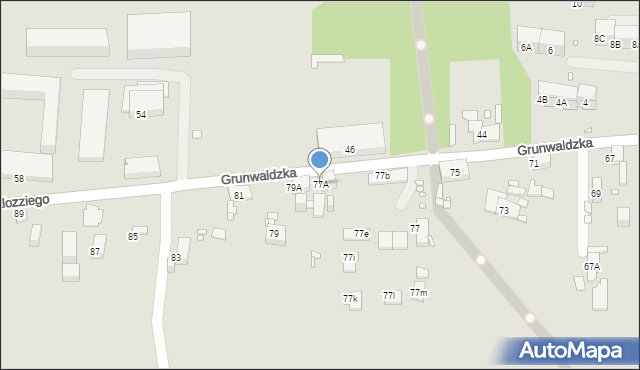 Zabrze, Grunwaldzka, 77A, mapa Zabrza