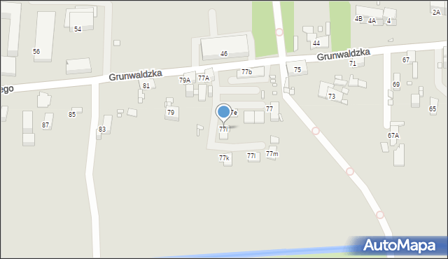 Zabrze, Grunwaldzka, 77i, mapa Zabrza