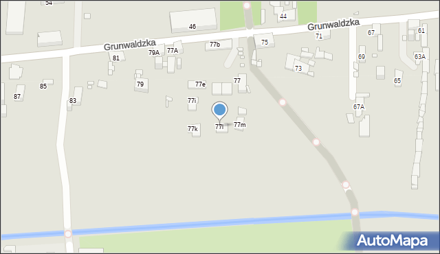 Zabrze, Grunwaldzka, 77l, mapa Zabrza