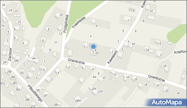 Zagórze, Graniczna, 5, mapa Zagórze