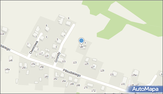 Zagórze, Grondy, 4A, mapa Zagórze