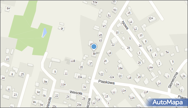 Zagościniec, Graniczna, 39, mapa Zagościniec