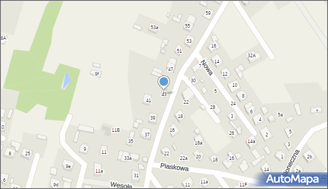 Zagościniec, Graniczna, 43, mapa Zagościniec