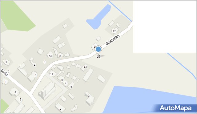 Zagwiździe, Grabicka, 15, mapa Zagwiździe