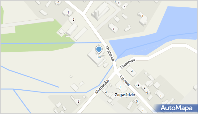 Zagwiździe, Grabicka, 1A, mapa Zagwiździe