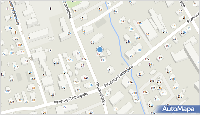 Zakopane, Grunwaldzka, 13a, mapa Zakopanego