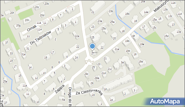 Zakopane, Grunwaldzka, 27, mapa Zakopanego