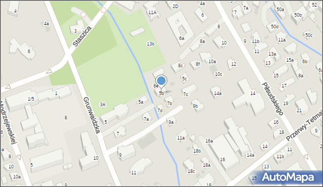 Zakopane, Grunwaldzka, 5b, mapa Zakopanego