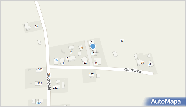 Zalas, Graniczna, 15, mapa Zalas