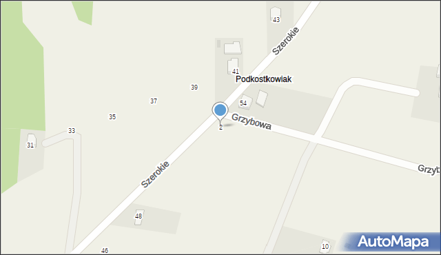 Zamarski, Grzybowa, 2, mapa Zamarski