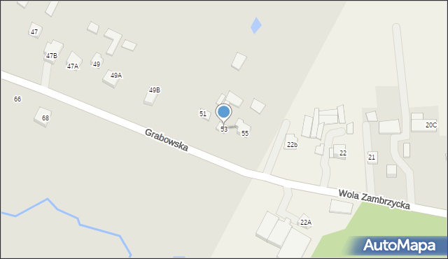 Zambrów, Grabowska, 53, mapa Zambrów
