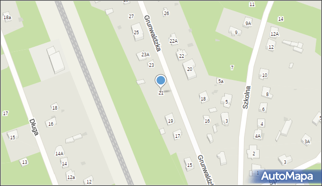 Żarki-Letnisko, Grunwaldzka, 21, mapa Żarki-Letnisko