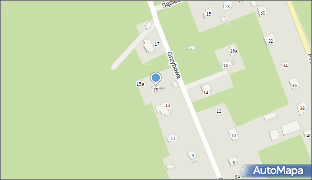 Żarki-Letnisko, Grzybowa, 15, mapa Żarki-Letnisko