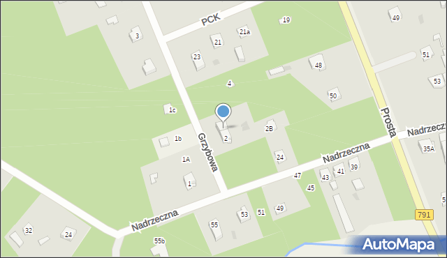 Żarki-Letnisko, Grzybowa, 2a, mapa Żarki-Letnisko