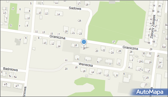 Zaścianki, Graniczna, 18, mapa Zaścianki