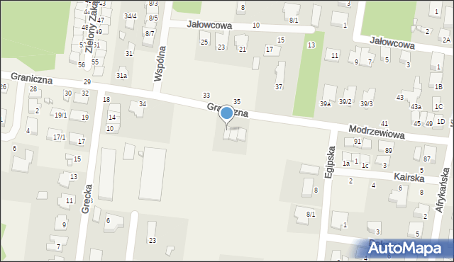 Zaścianki, Graniczna, 42, mapa Zaścianki