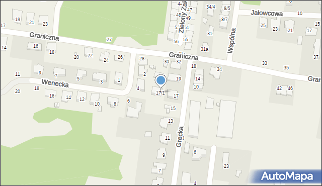 Zaścianki, Grecka, 17/1, mapa Zaścianki