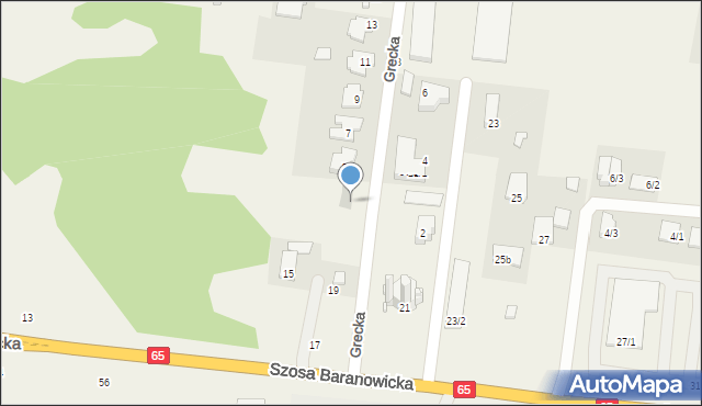 Zaścianki, Grecka, 3, mapa Zaścianki