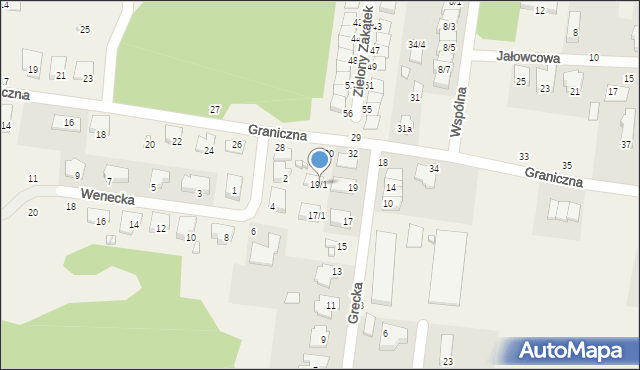 Zaścianki, Grecka, 19/1, mapa Zaścianki