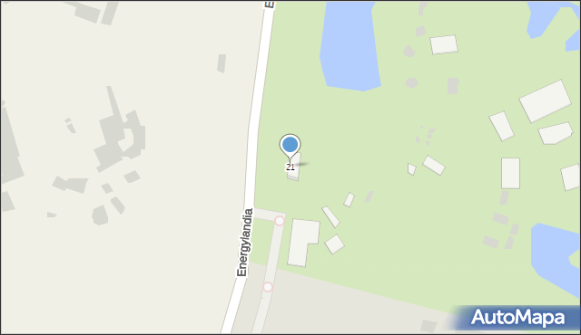 Zator, Graniczna, 21, mapa Zator