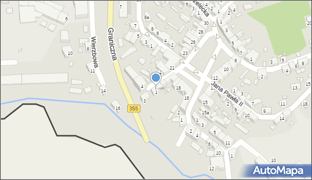 Zawidów, Grunwaldzka, 1A, mapa Zawidów