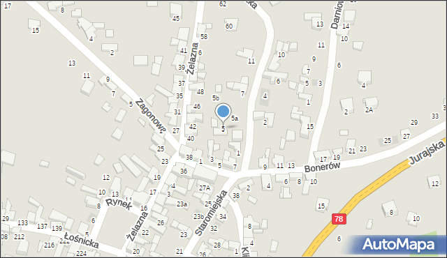 Zawiercie, Gromadzka, 5, mapa Zawiercie