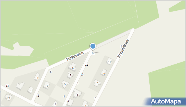 Zbrudzewo, Granitowa, 14, mapa Zbrudzewo