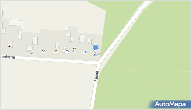 Zbuczyn, Graniczna, 61, mapa Zbuczyn