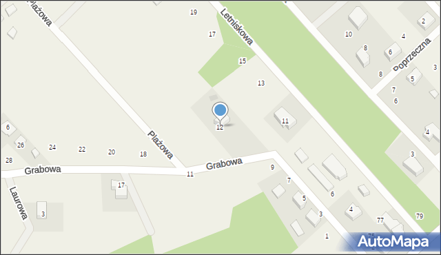 Zbychowo, Grabowa, 12, mapa Zbychowo