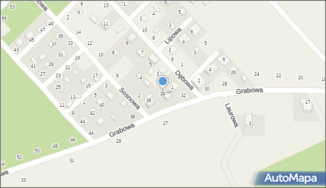 Zbychowo, Grabowa, 34, mapa Zbychowo