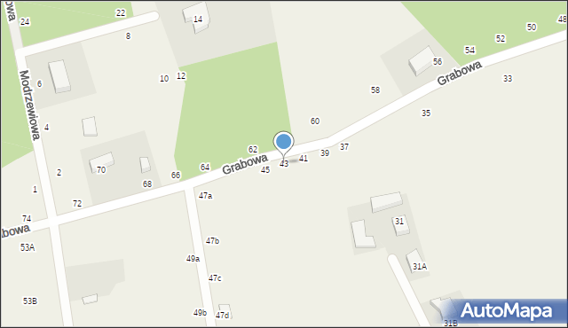 Zbychowo, Grabowa, 43, mapa Zbychowo