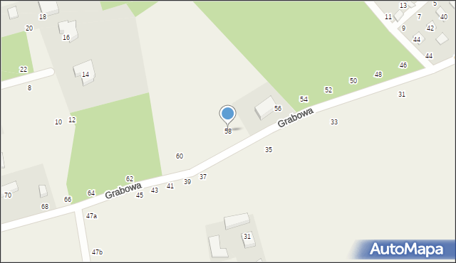 Zbychowo, Grabowa, 58, mapa Zbychowo