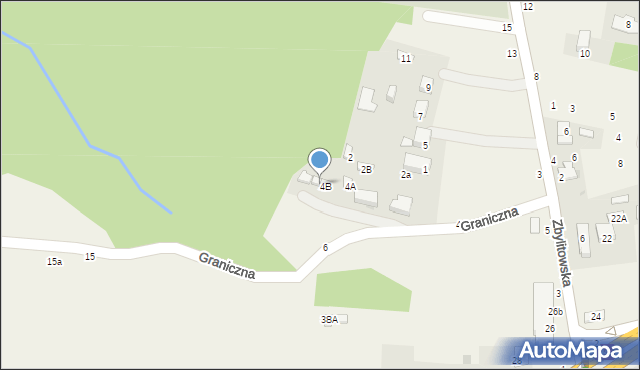 Zbylitowska Góra, Graniczna, 4C, mapa Zbylitowska Góra