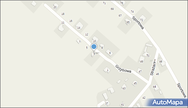 Zbytków, Grzybowa, 3, mapa Zbytków