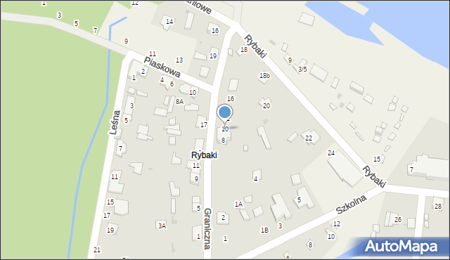 Zegrze Południowe, Graniczna, 10, mapa Zegrze Południowe