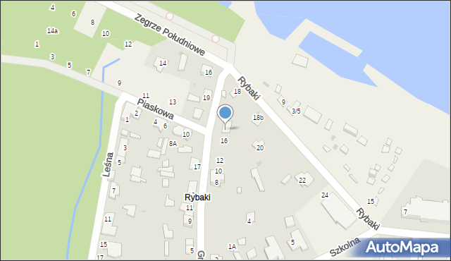 Zegrze Południowe, Graniczna, 18, mapa Zegrze Południowe