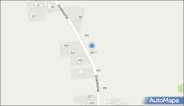 Żerkowice, Graniczna, 362, mapa Żerkowice