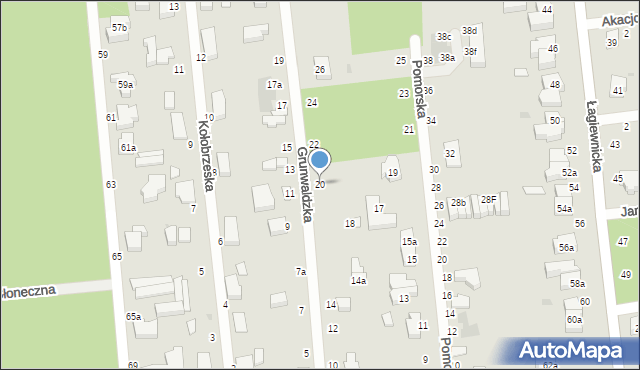 Zgierz, Grunwaldzka, 20, mapa Zgierz