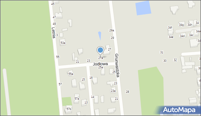 Zgierz, Grunwaldzka, 27a, mapa Zgierz