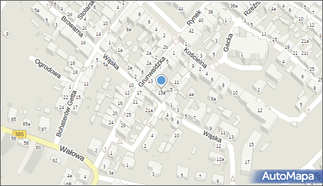 Ziębice, Grunwaldzka, 13a, mapa Ziębice