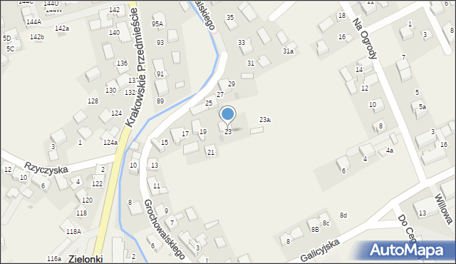 Zielonki, Grochowalskiego Feliksa, dr., 23, mapa Zielonki