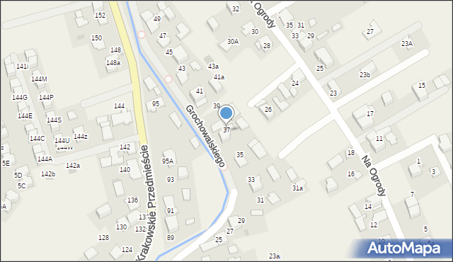 Zielonki, Grochowalskiego Feliksa, dr., 37, mapa Zielonki