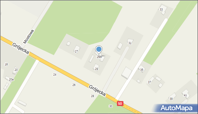 Zimna Woda, Grójecka, 29A, mapa Zimna Woda